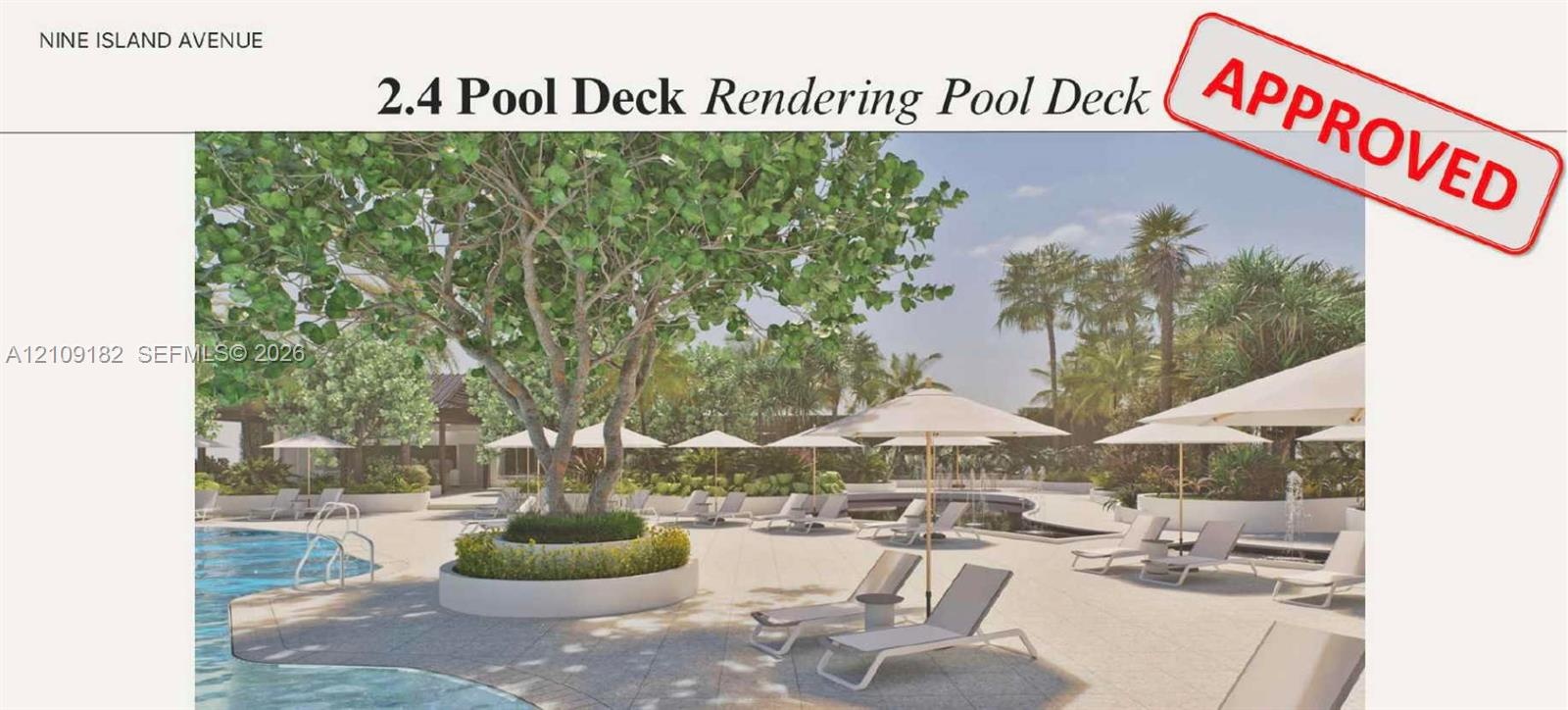 Property Development Plan, Section 2.4. Illustrating the site configuration for the pool deck at the property