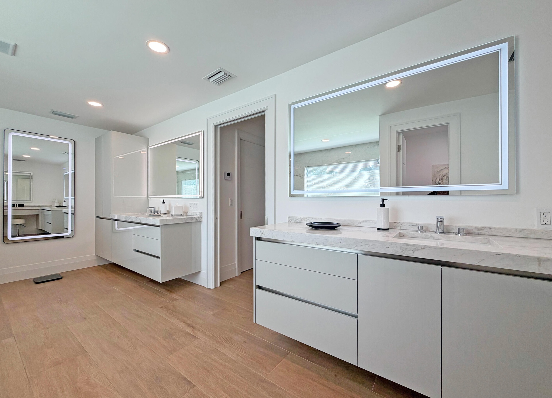 Primary vanities and Double sinks
