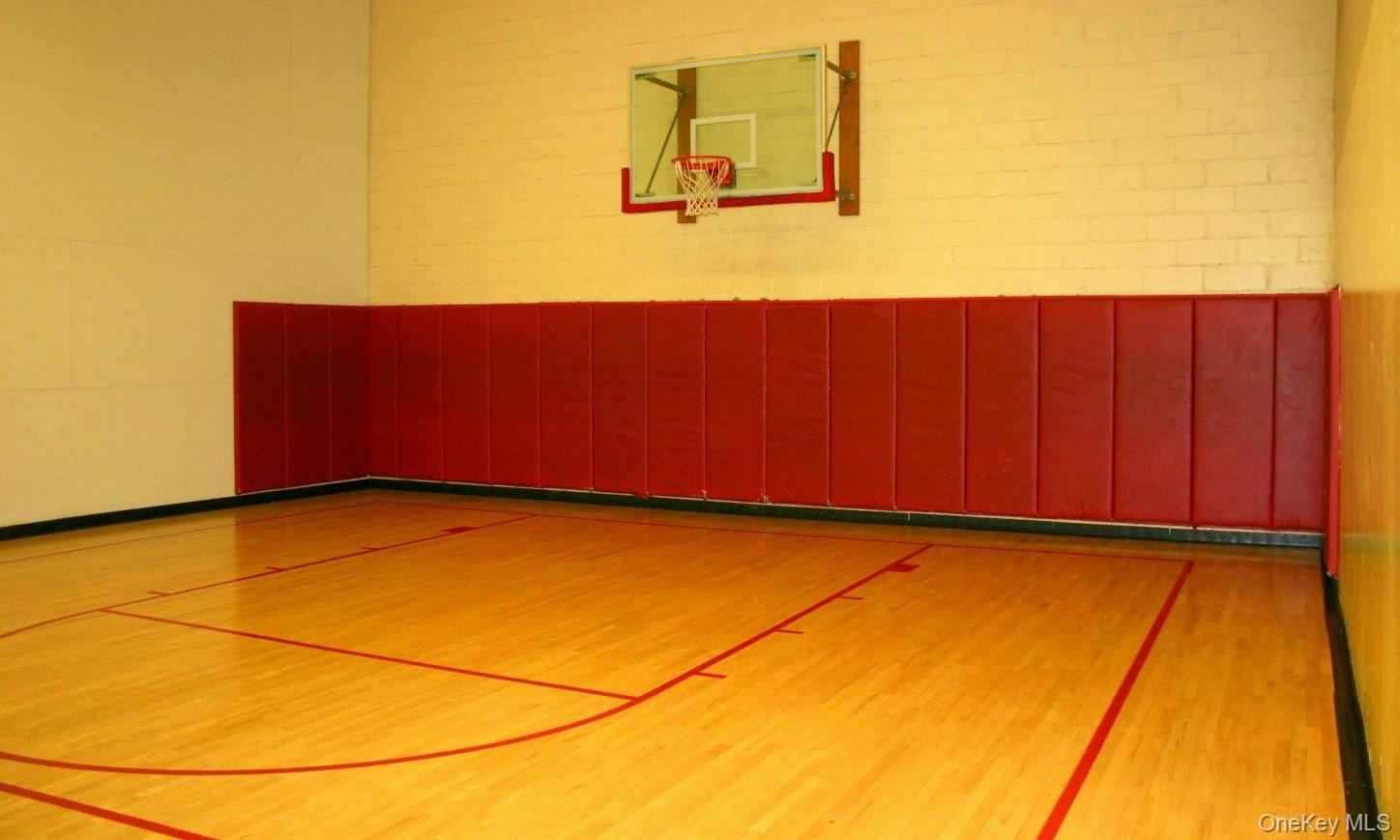 Indoor basketball court.