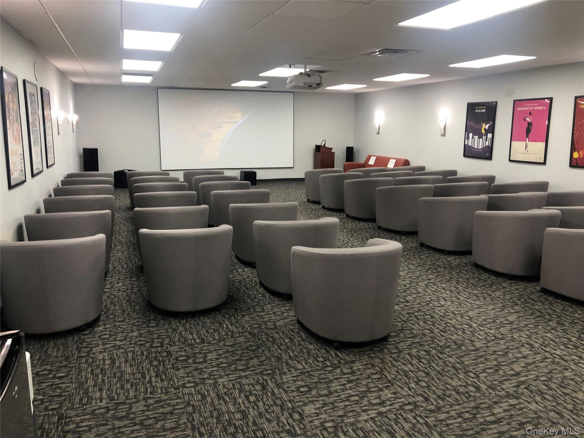 Media room in swim & Fitness center.