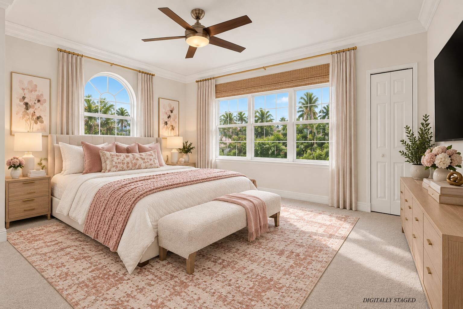 VIRTUALLY STAGED Guest Bedroom