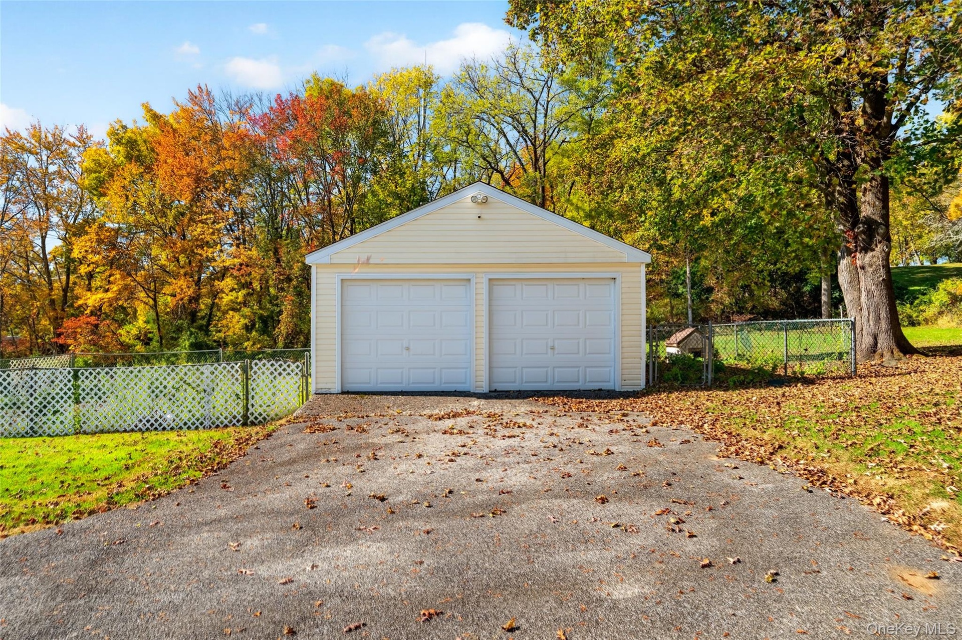 2 Car Detached Garage plus some storage as well.