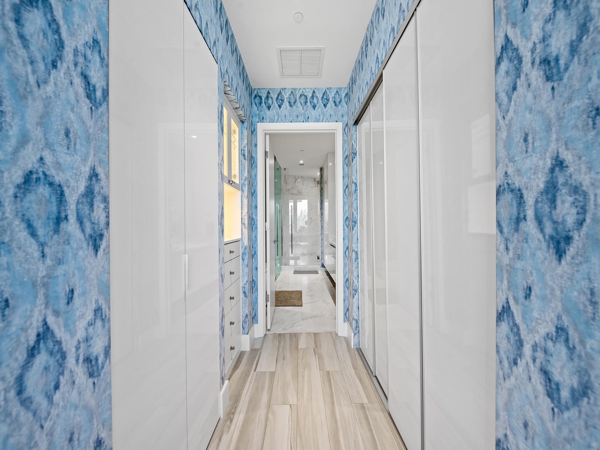 Closet hall to additional bedroom