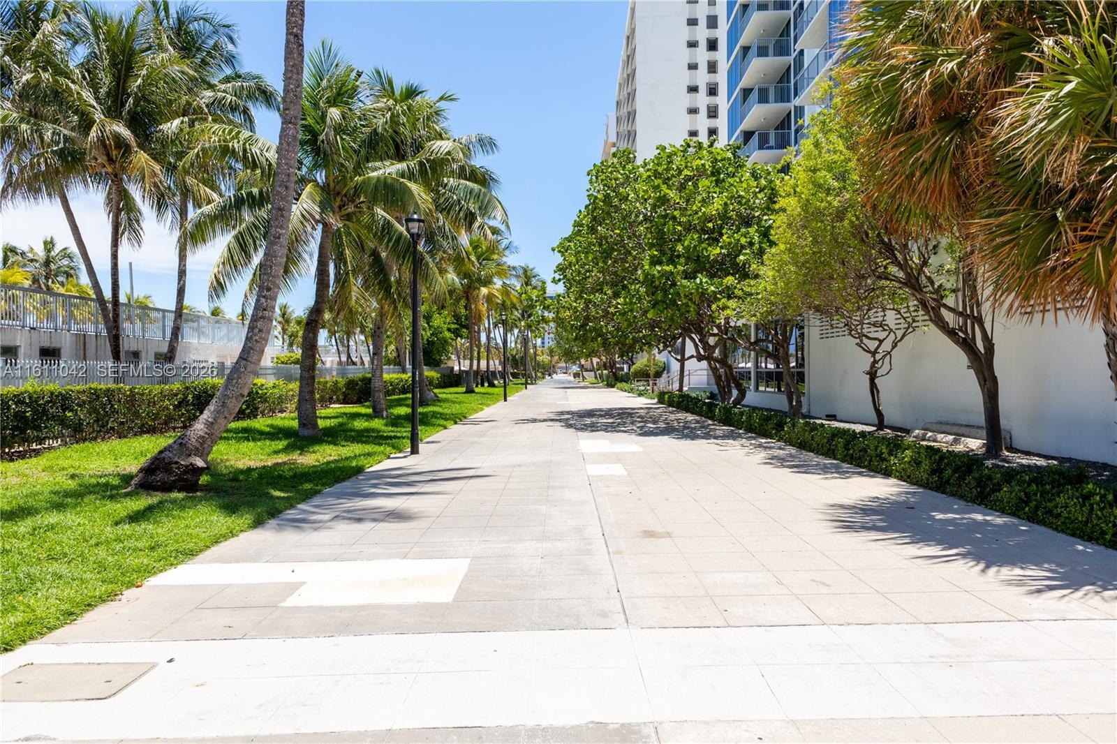 Walk-way right behind the building. 24th Street to the South to 29th Street to the North.