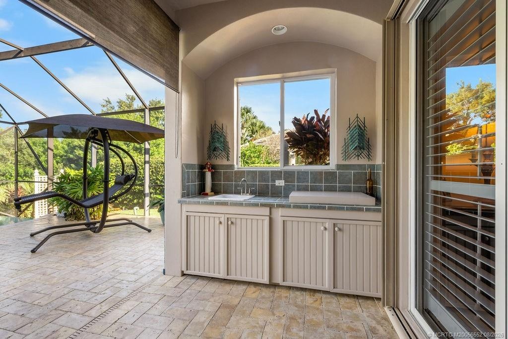 Outdoor Kitchen with Jenn-Air Cook Top & Sink