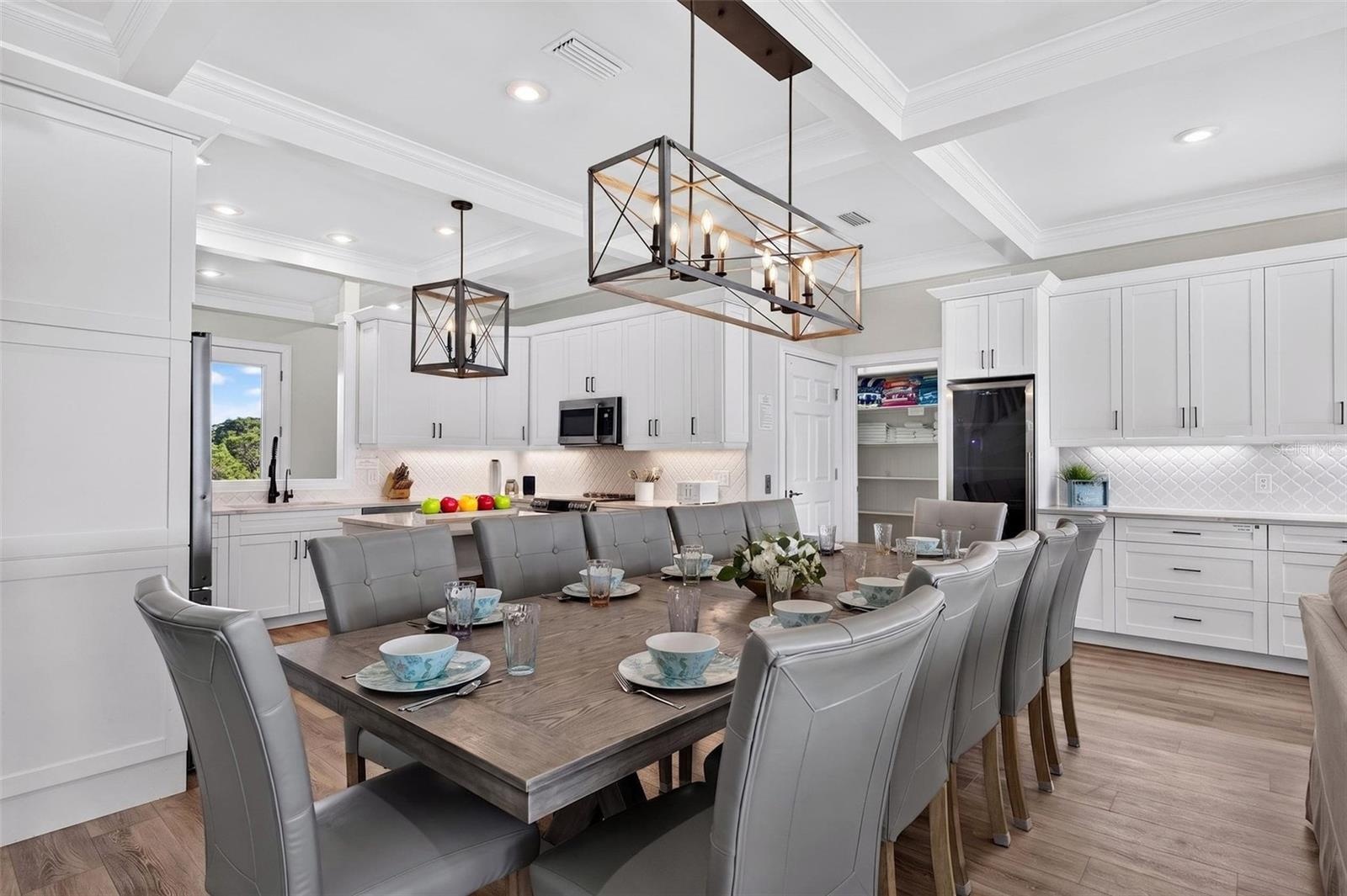 Dining Room Seating for 12 Plus Additional Bar Seating