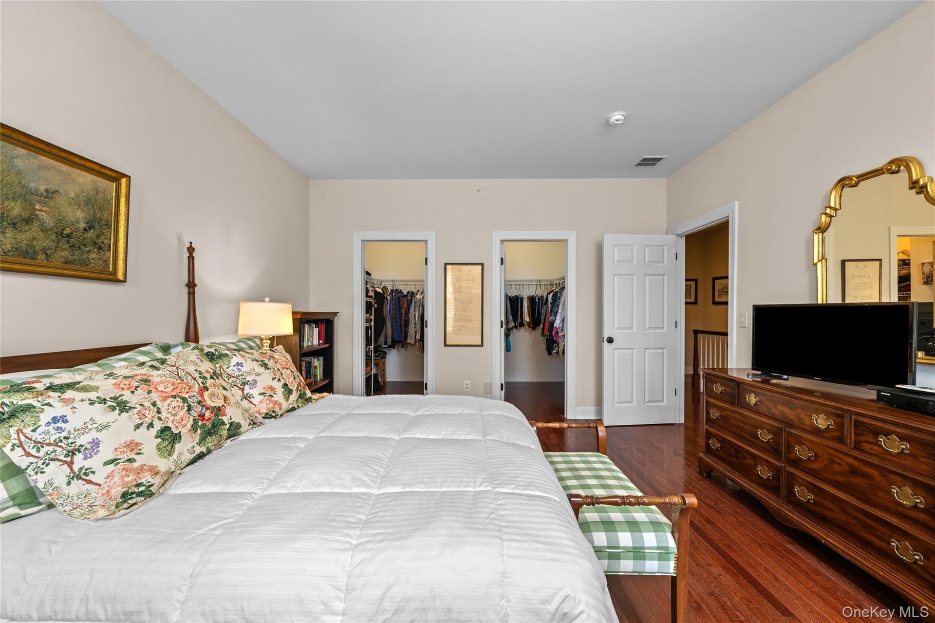 Two spacious walk-in closets!
