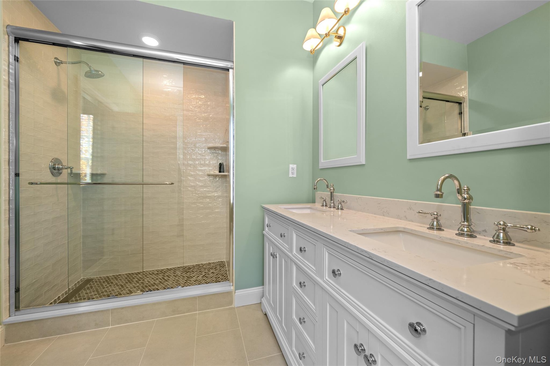 Step-in shower.