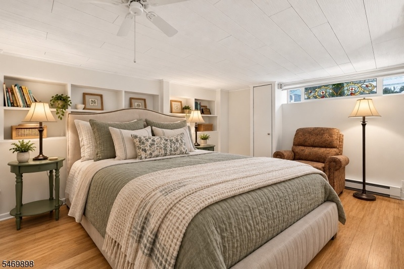 Rec room used as bedroom