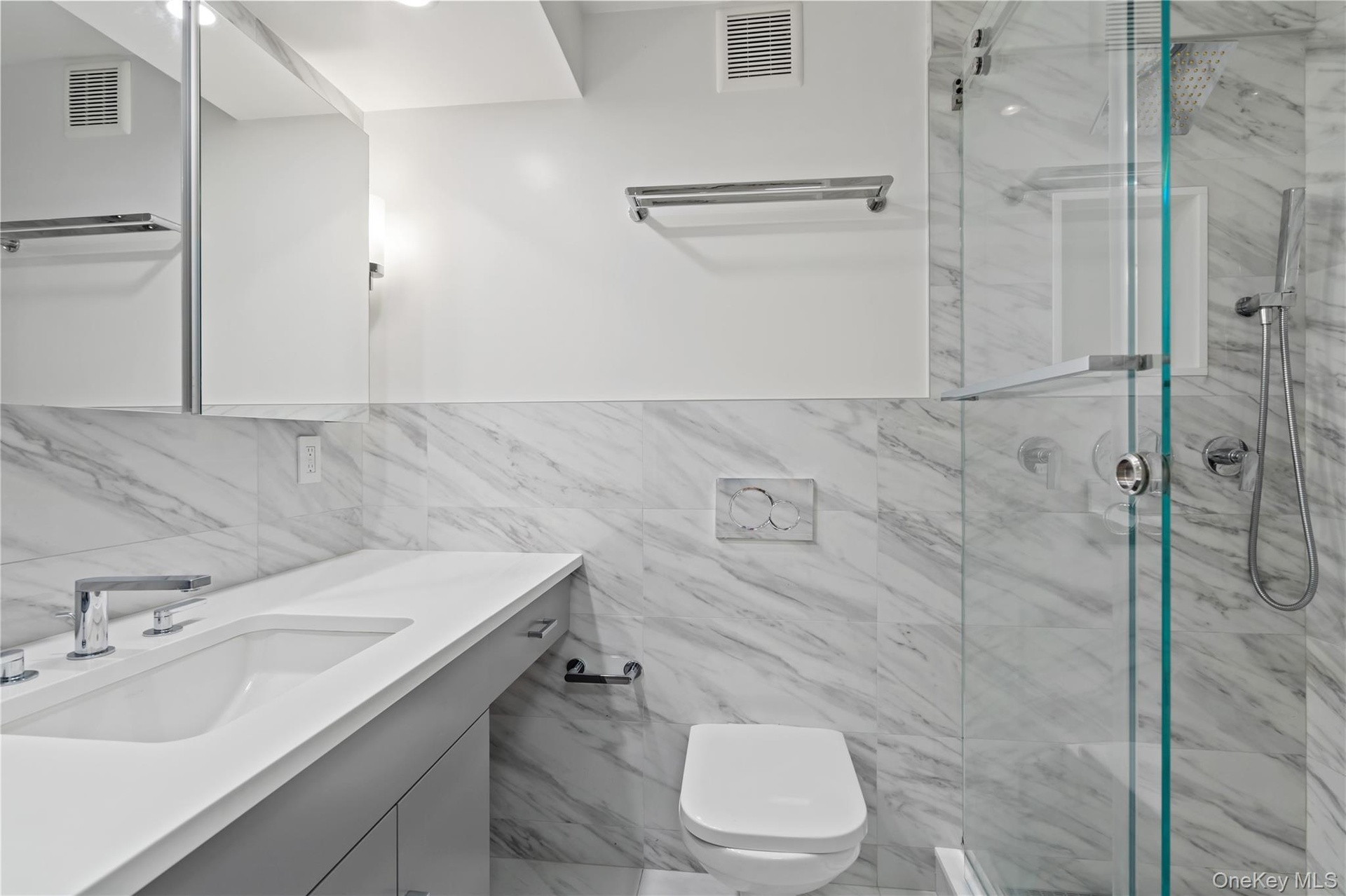 Full Bath with shower and pocket door