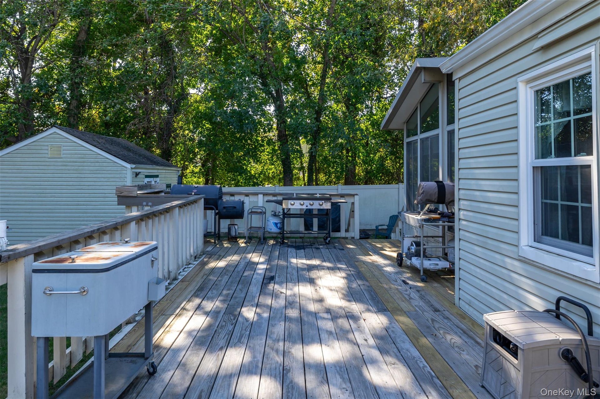 Large outside deck