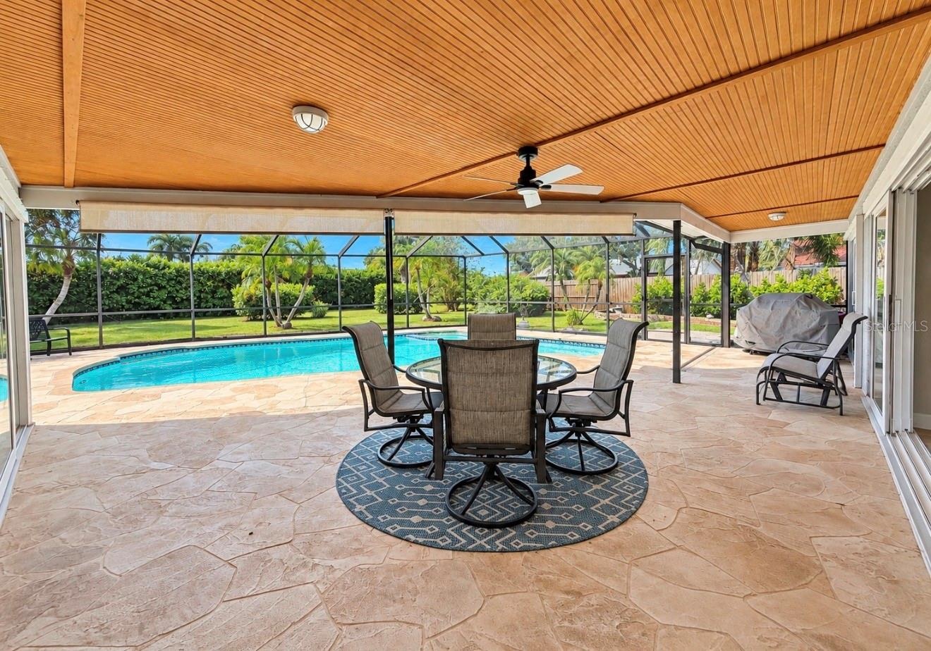 Pool covered lanai off living room