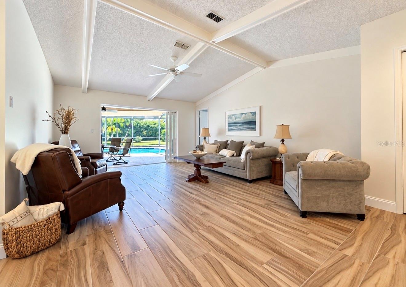 Living room to pool lanai