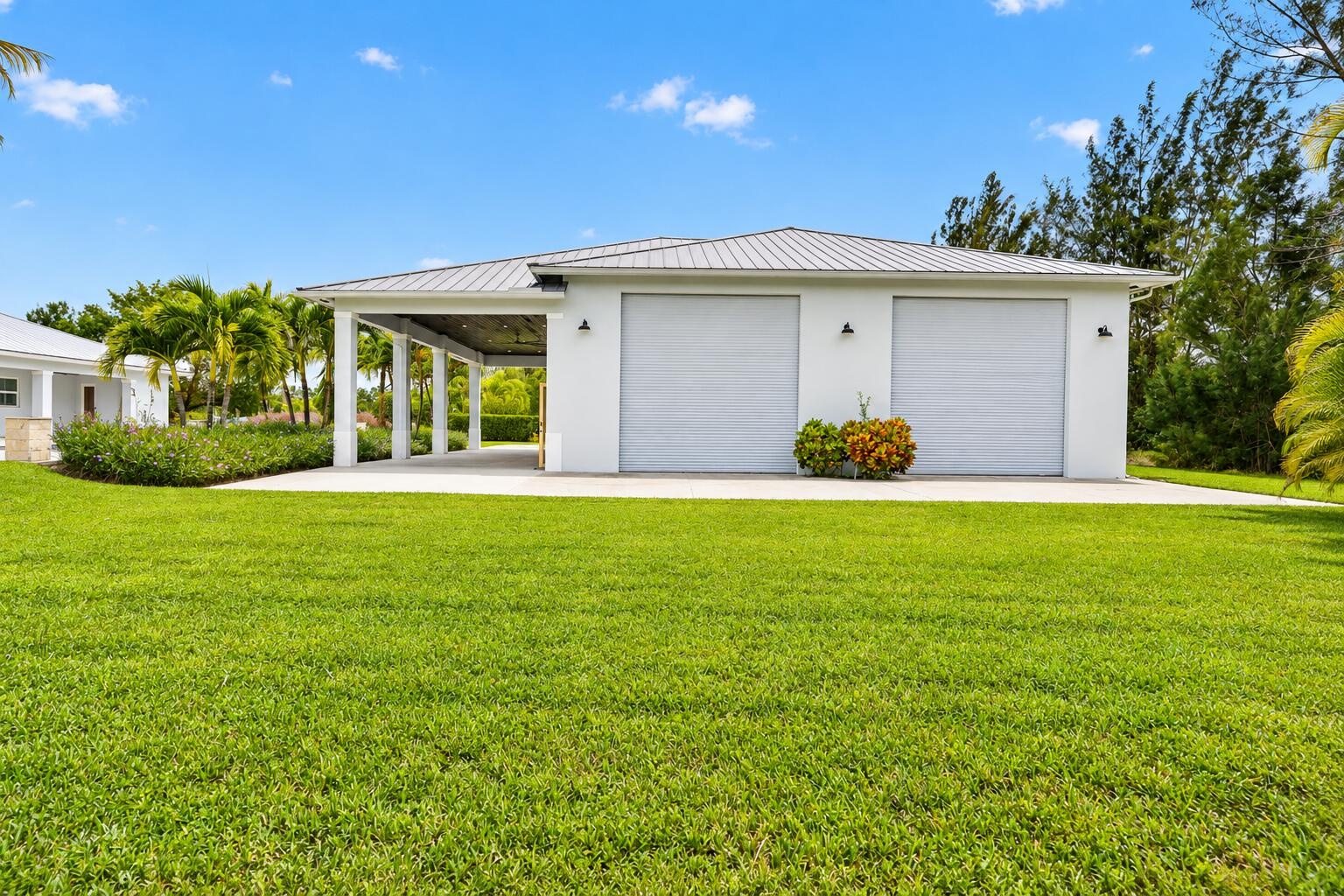 back of detached garage