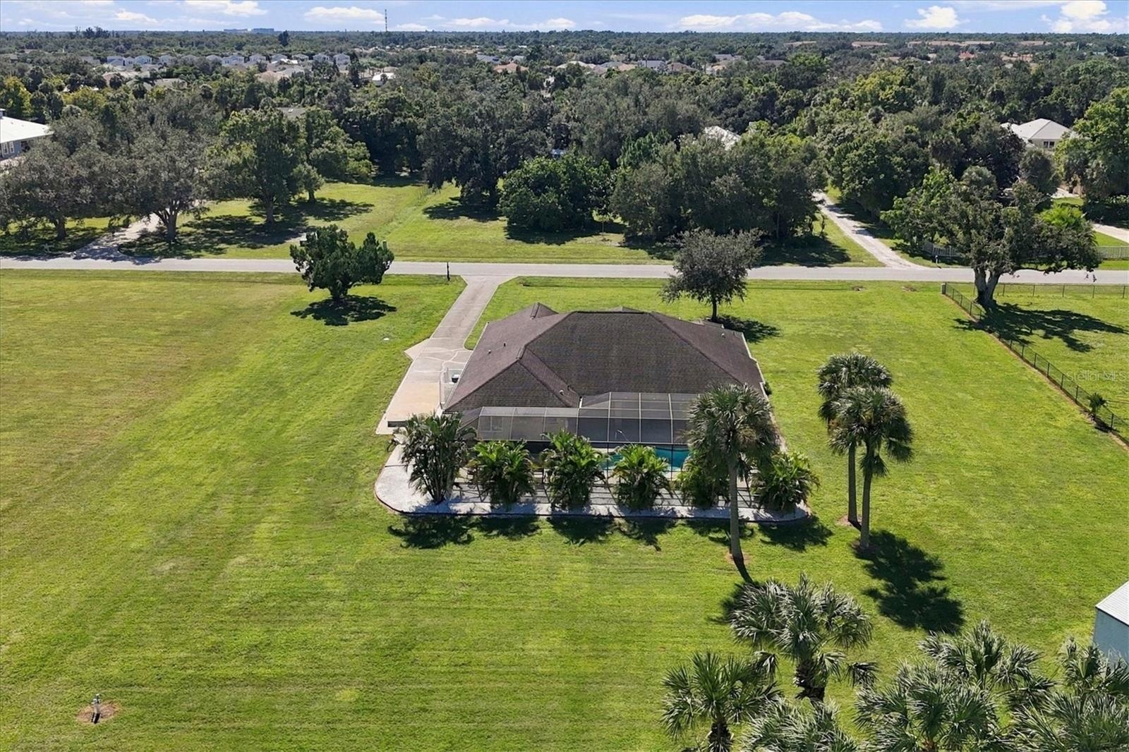 Eagle eye view from back yard.