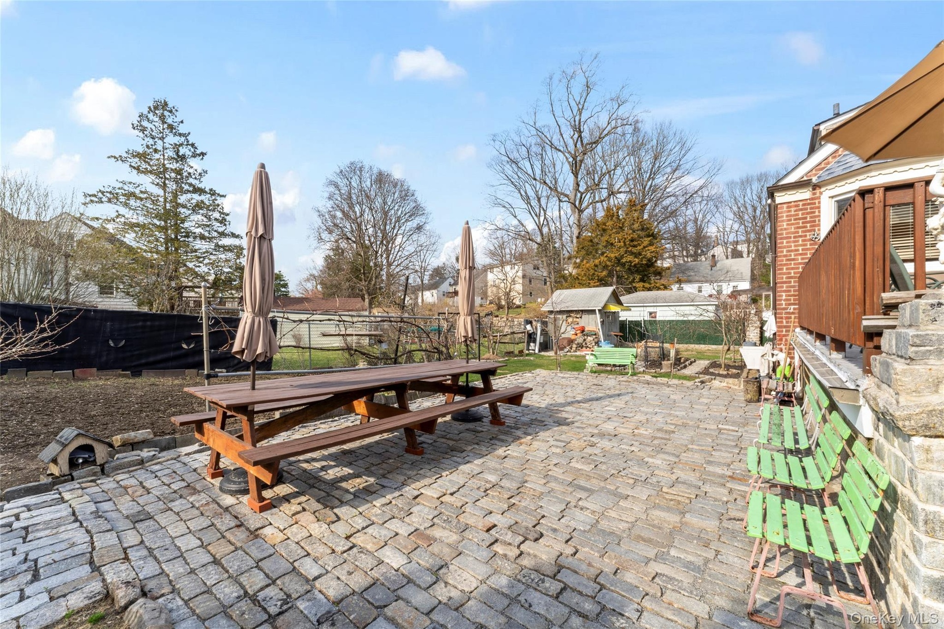 Large Backyard with wonderful fruit trees
