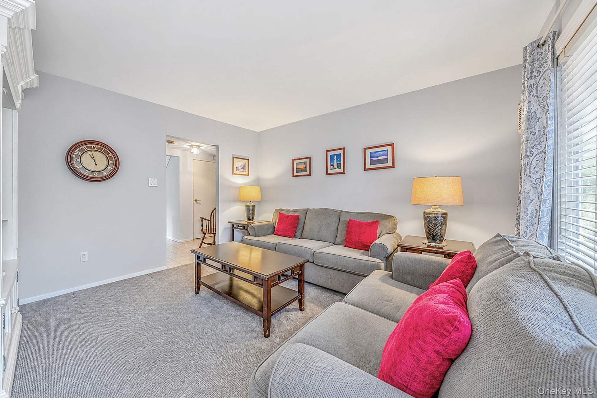 Den with Built-In Entertainment Center, Slider, Open to Kitchen and Entry Foyer