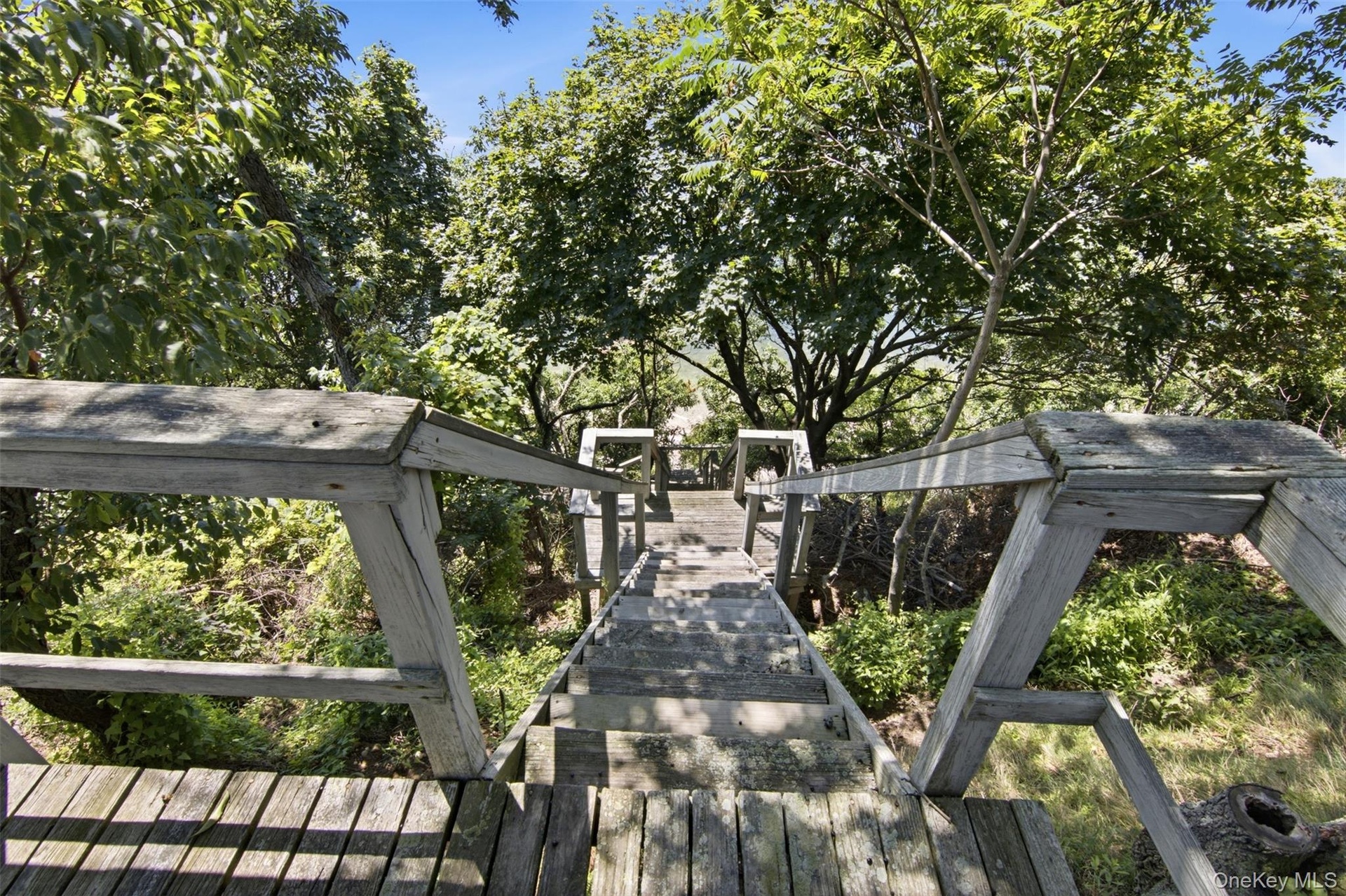 Private stairway to beach
