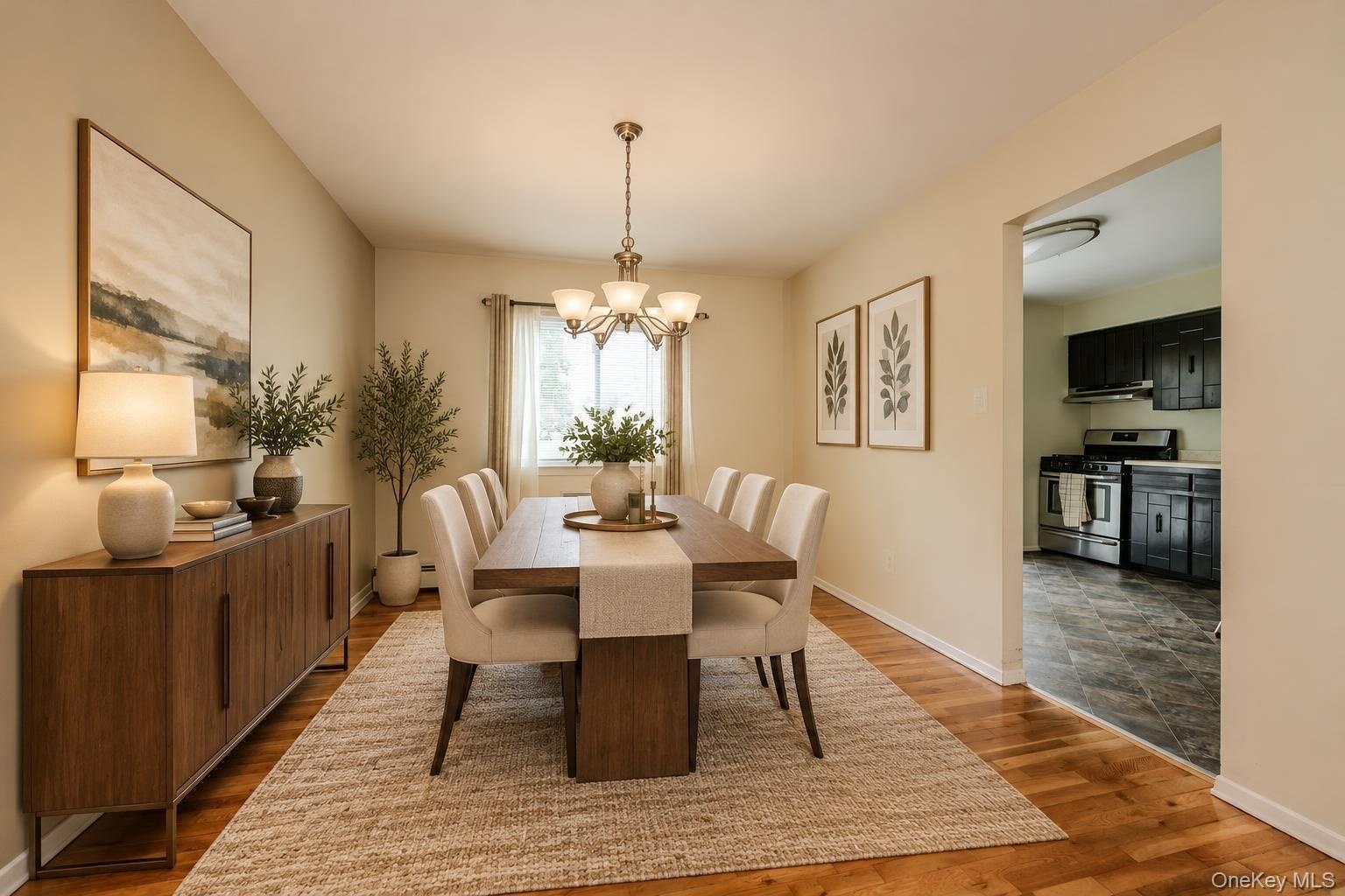 AI Staged Dining Room