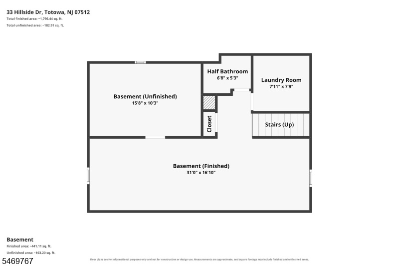 Basement floor plan