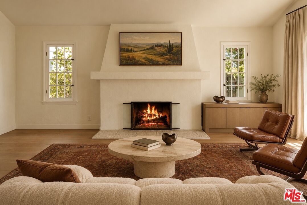 virtually staged, fireplace di