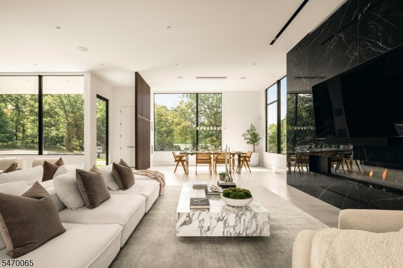 Family Room Linear Fireplace