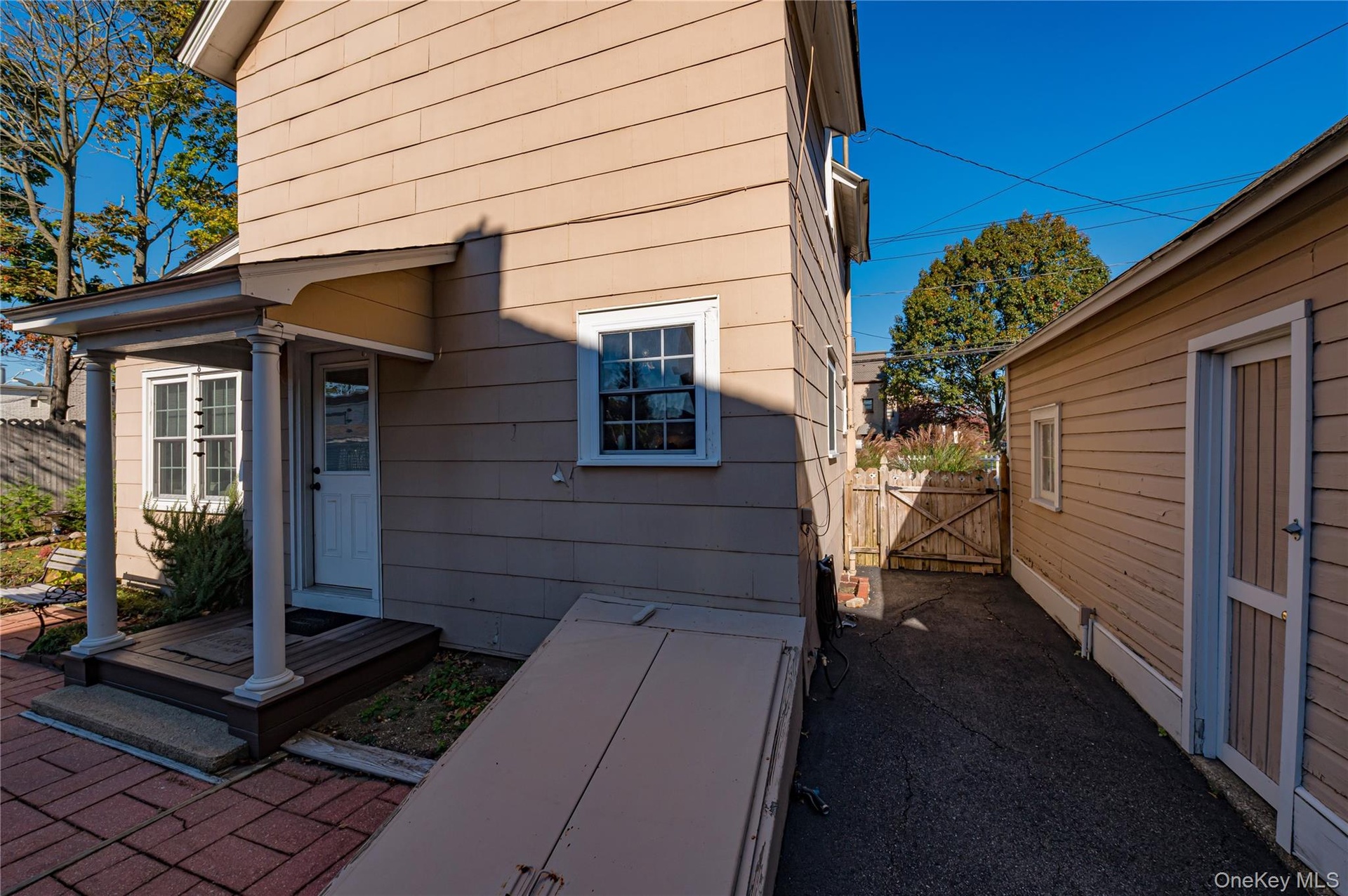 Back entrance & garage