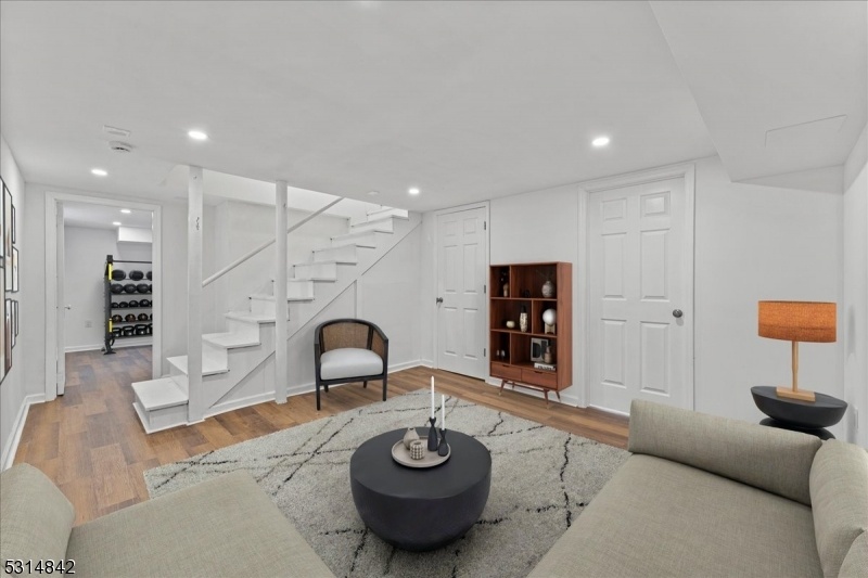 Virtually staged basement