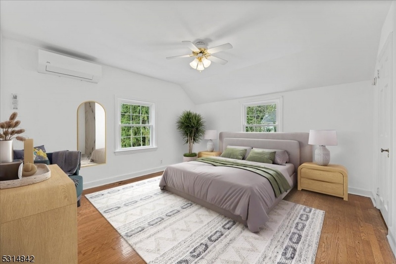 Virtually staged bedroom
