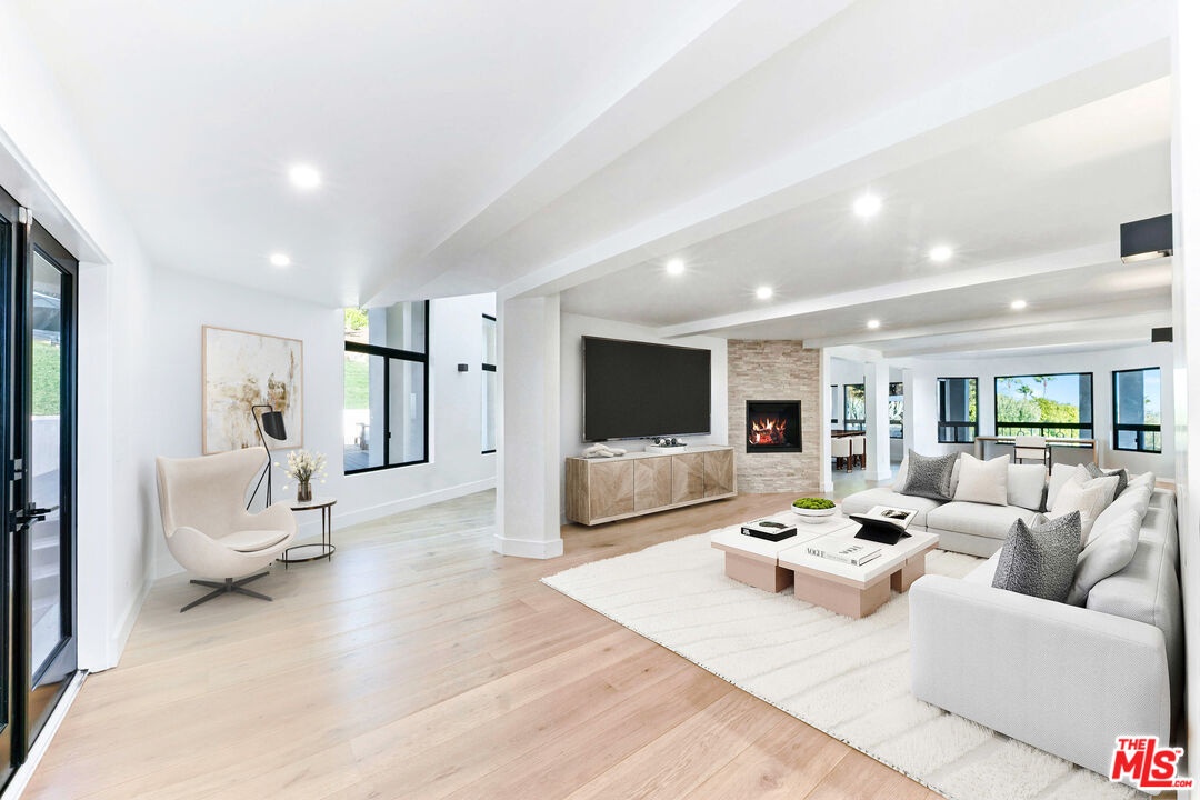 living room virtually staged