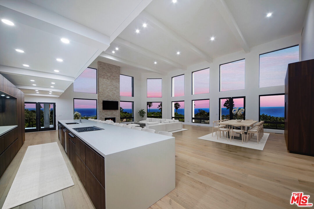 open kitchen virtually staged