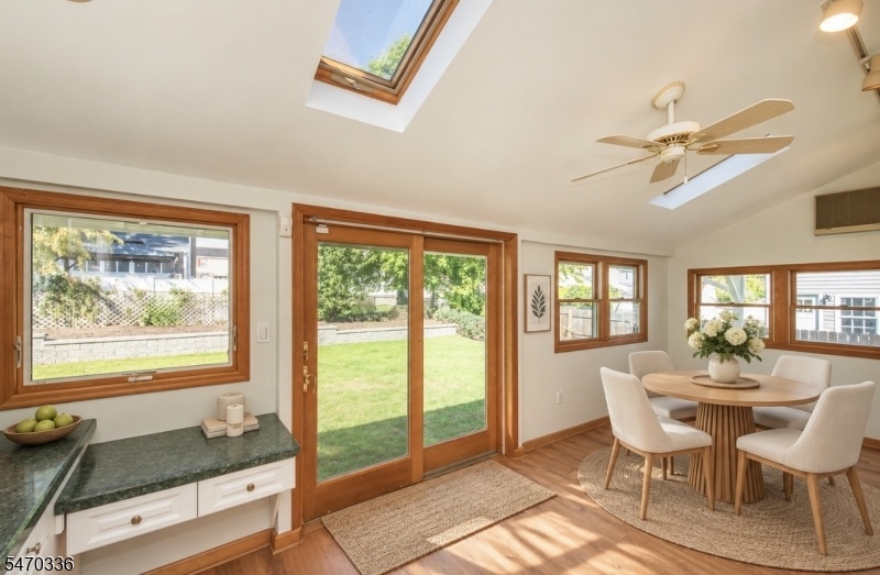 Dining area staged