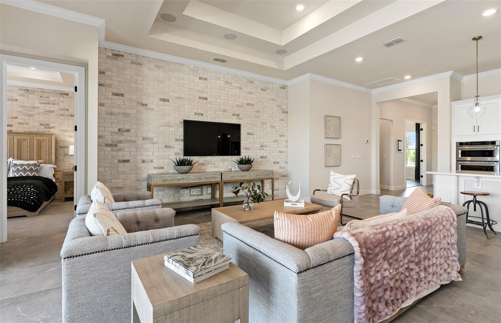 Model Home Design Only. Pictures and furnishings are for illustrative purposes only. Elevations, colors and options may vary. Furniture is for model h