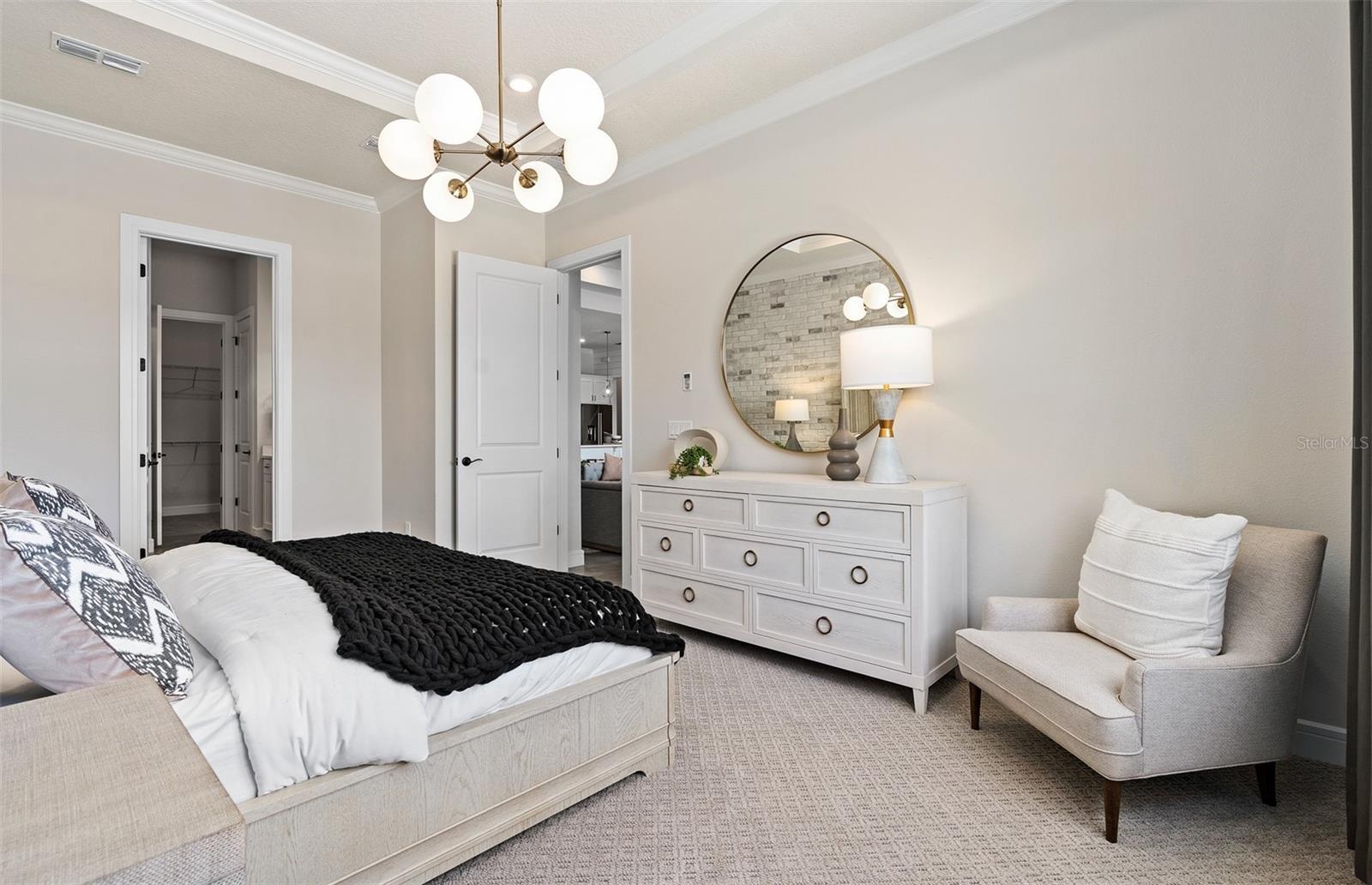 Model Home Design Only. Pictures and furnishings are for illustrative purposes only. Elevations, colors and options may vary. Furniture is for model h