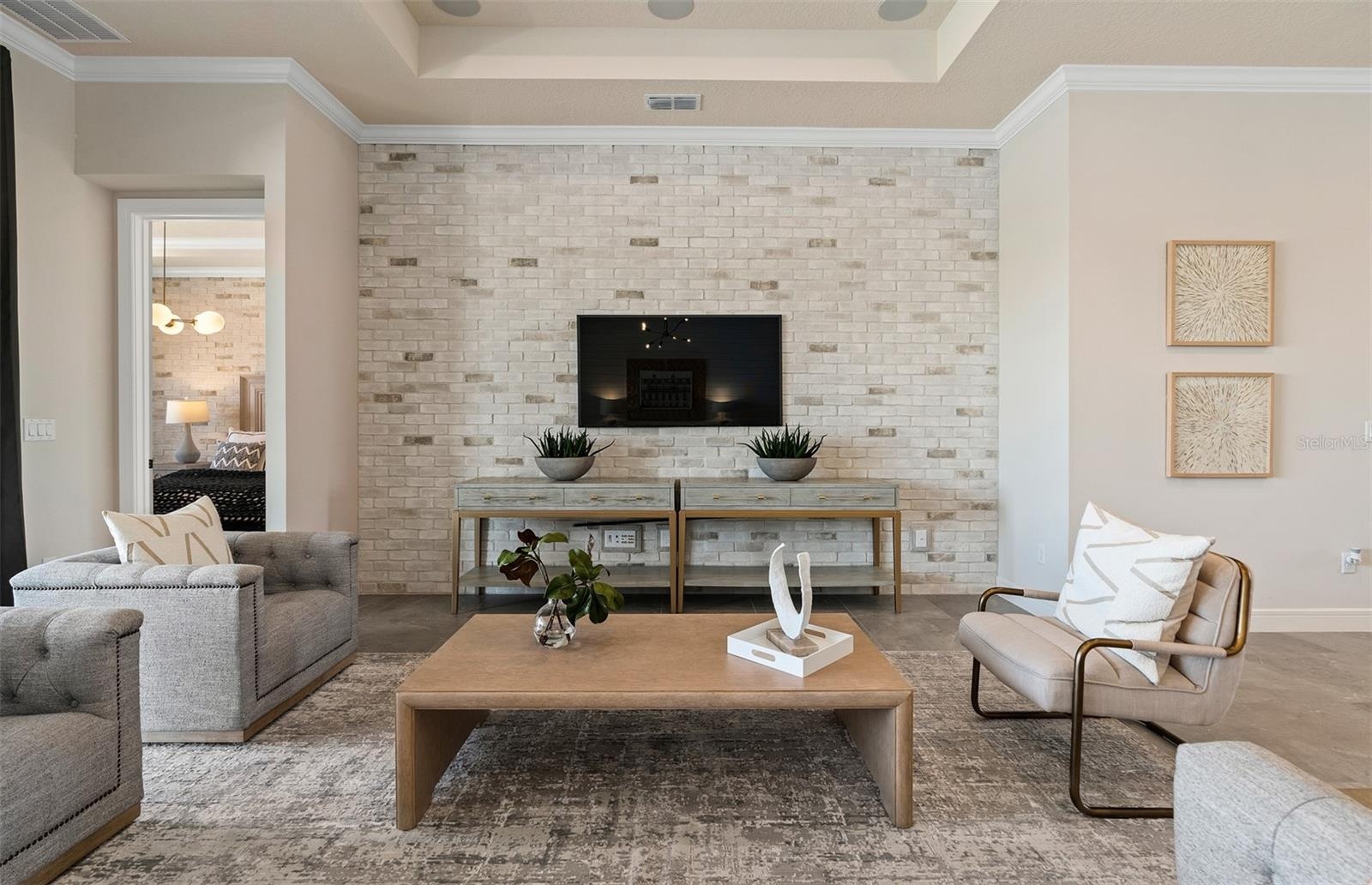 Model Home Design Only. Pictures and furnishings are for illustrative purposes only. Elevations, colors and options may vary. Furniture is for model h