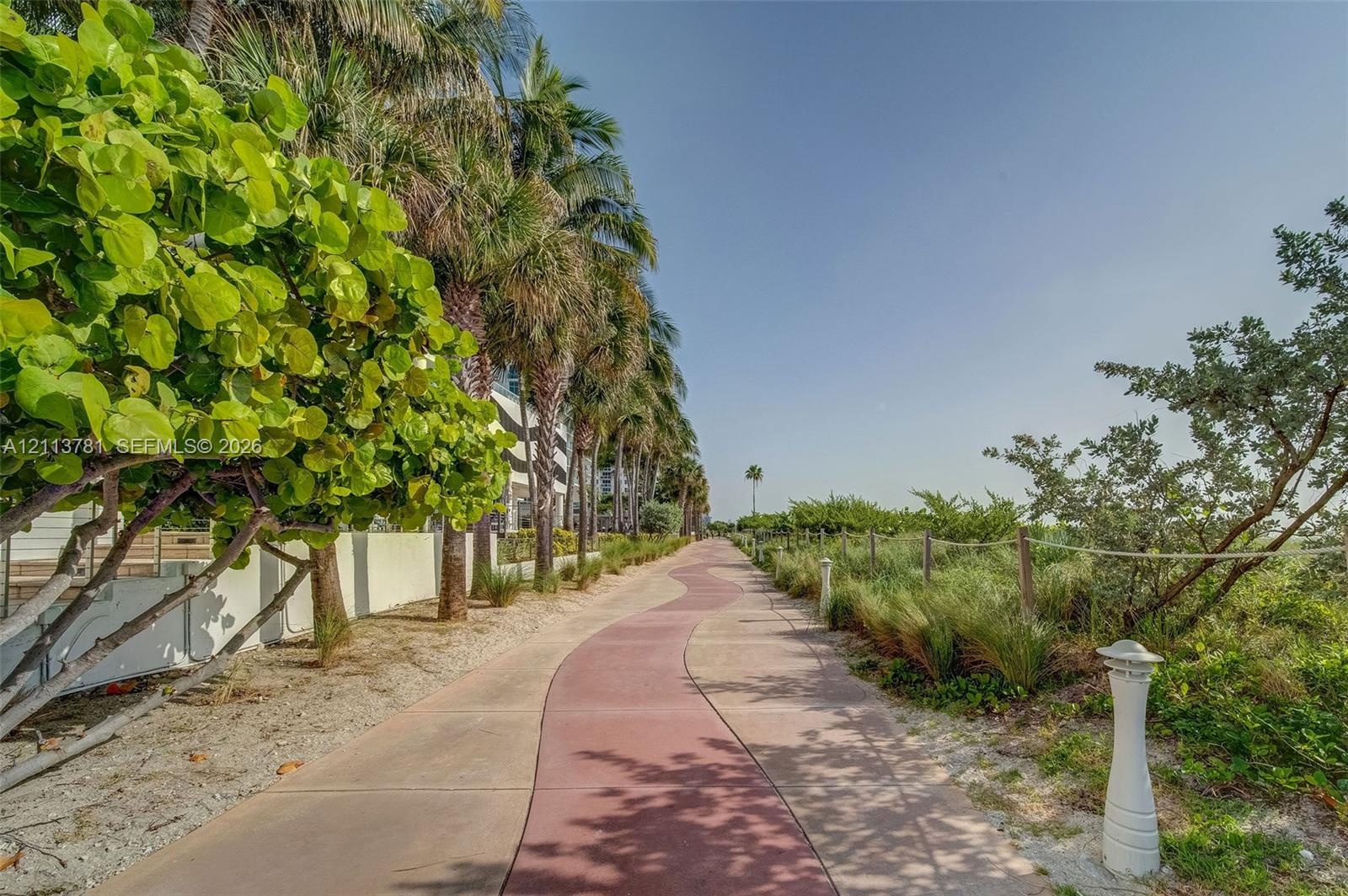Miami Beach boardwalk right outside your door