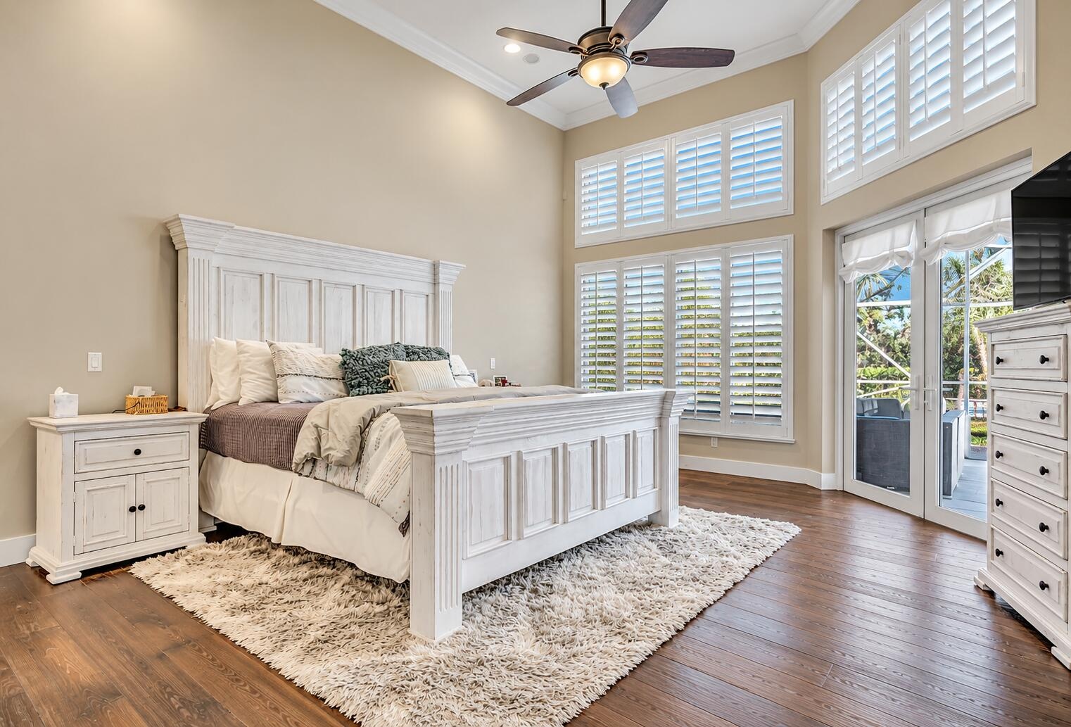 Primary Bedroom with Plantation Shutters