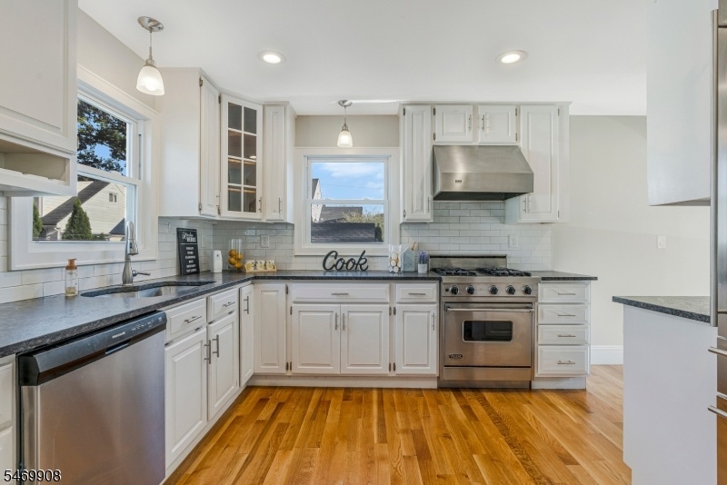 Granite counters in kitchen