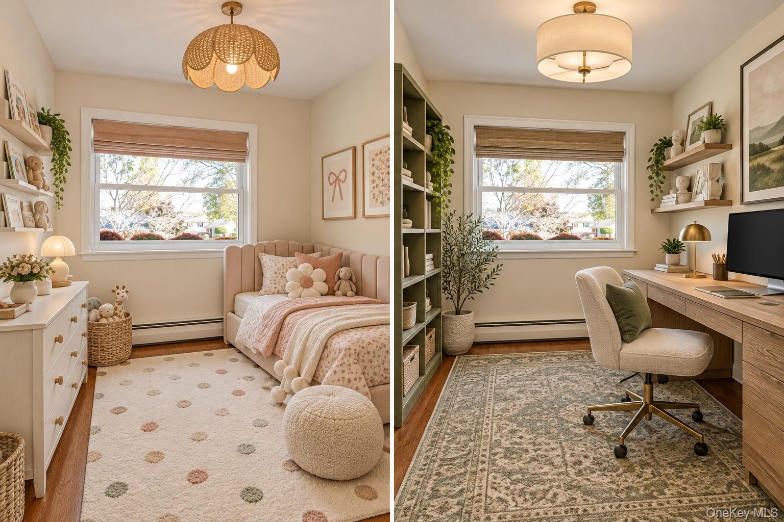Virtually Staged Bedroom 1 - or possible office