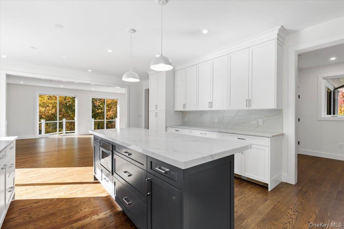 View from kitchen to family room