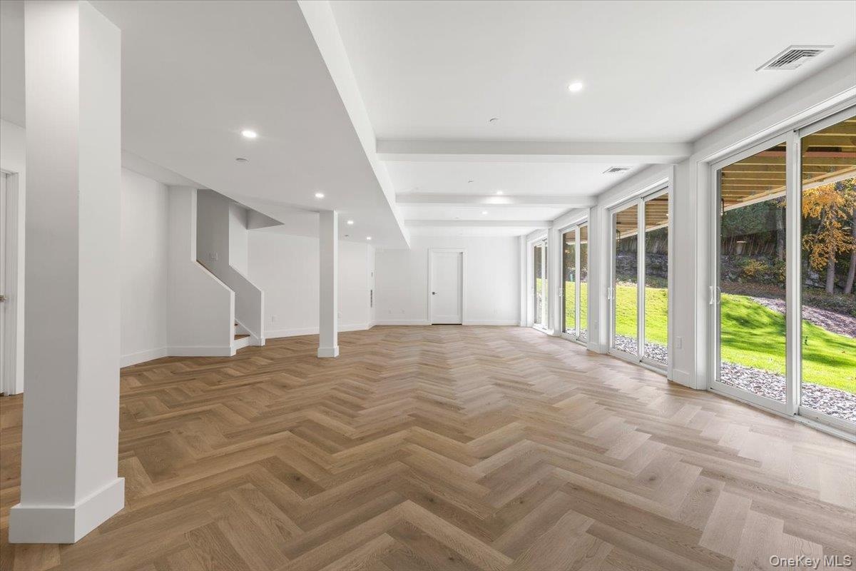 Finished rec room in lower level