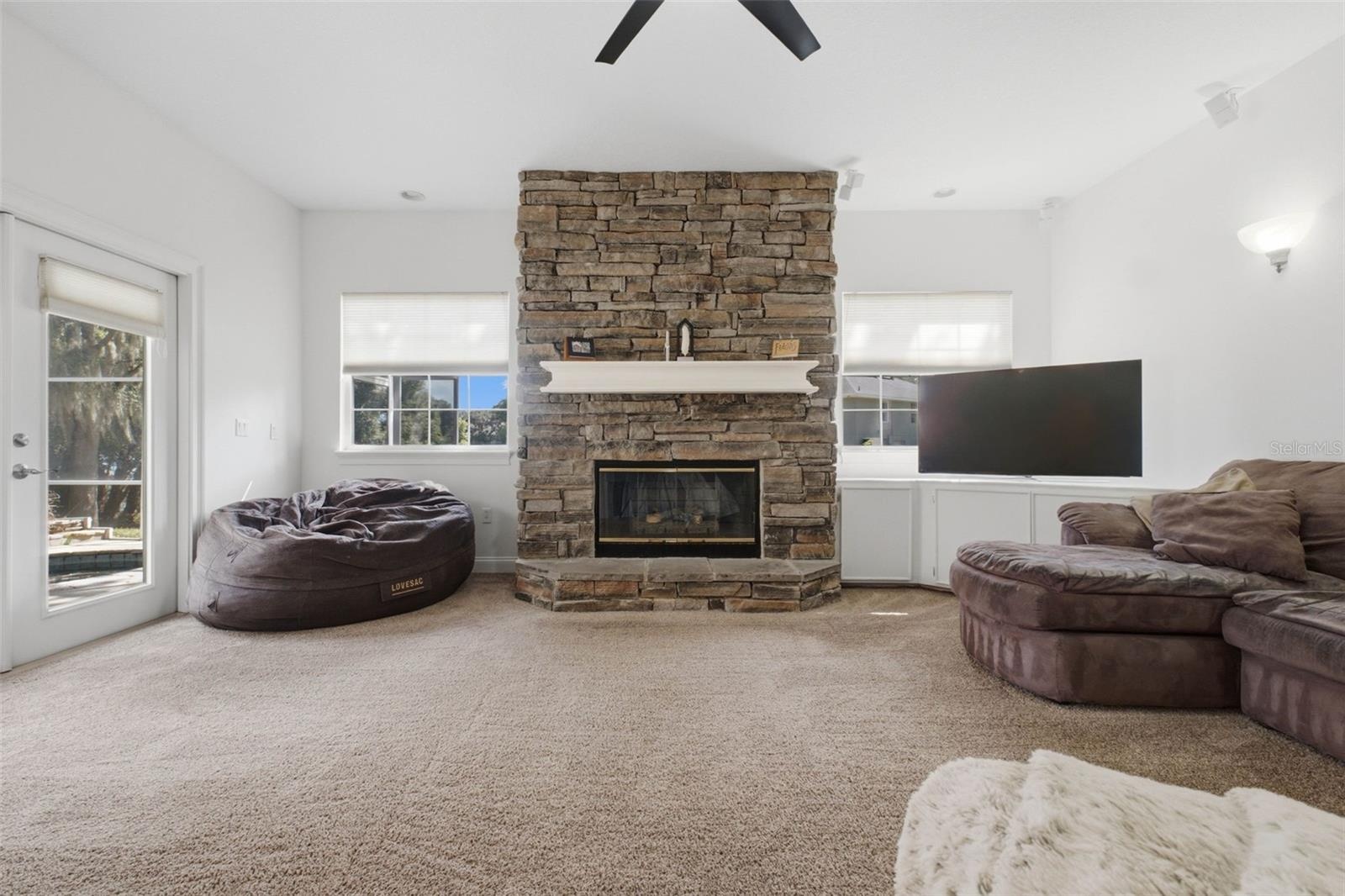 Family room with surround sound