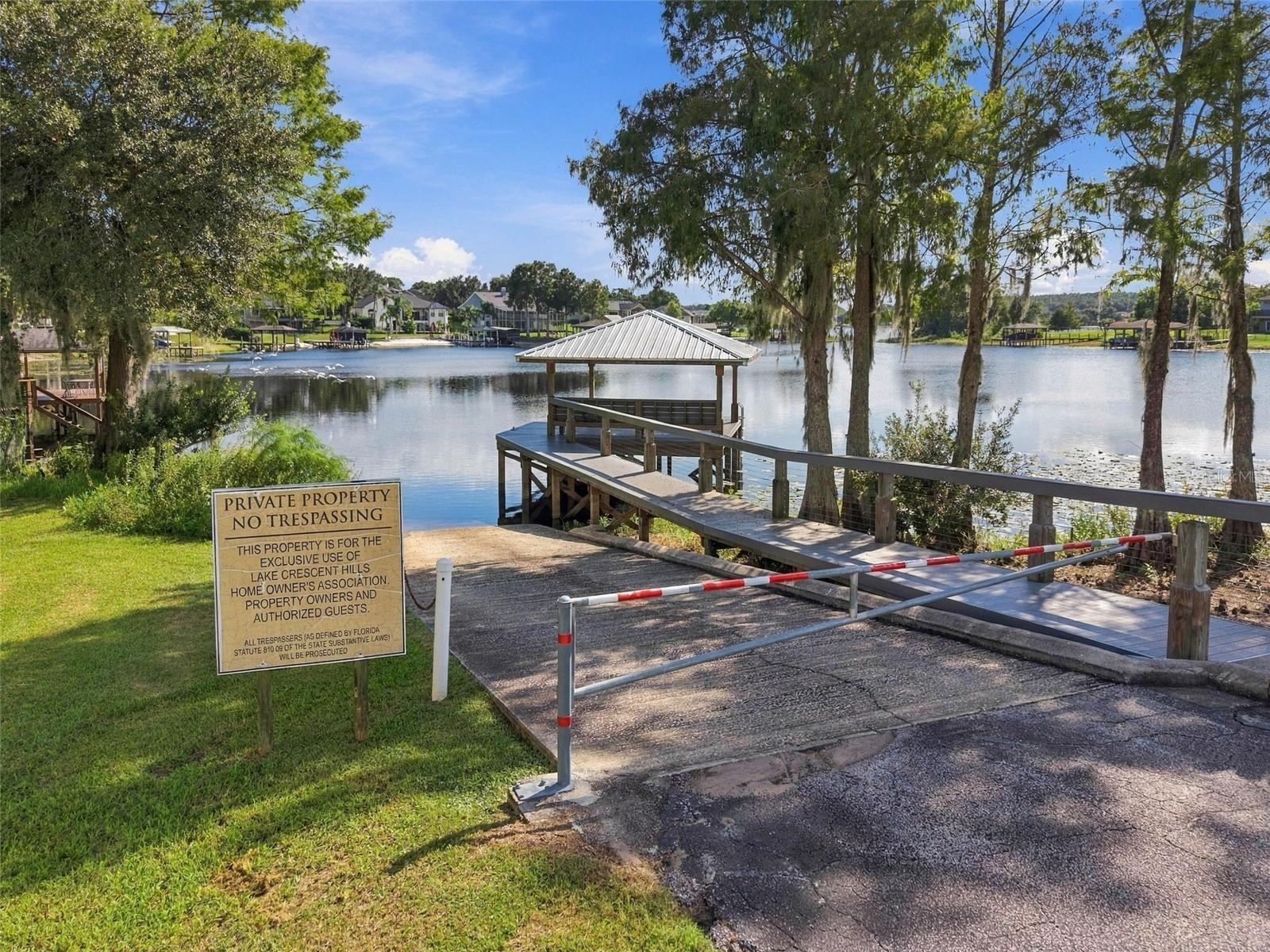 Community boat launch and fishing dock