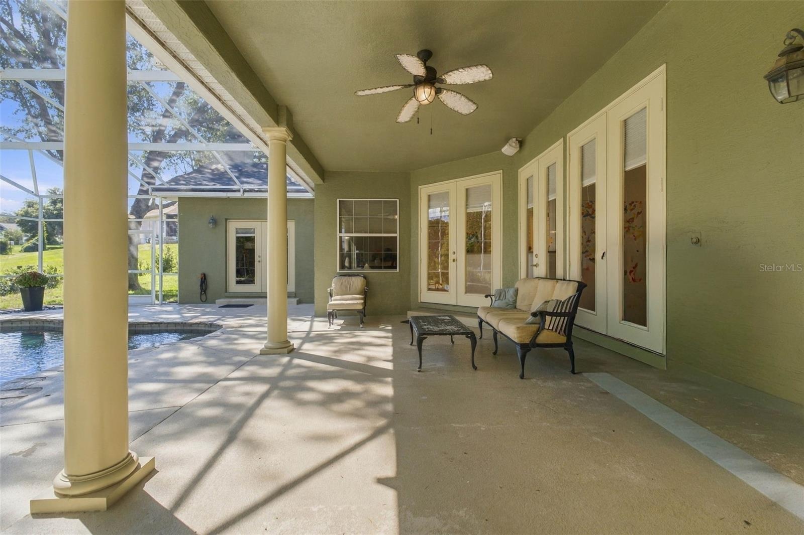 Large covered patio