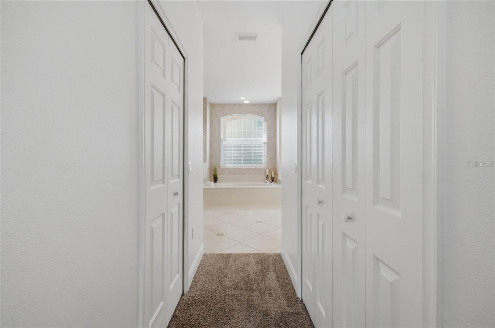 Double walk in closets