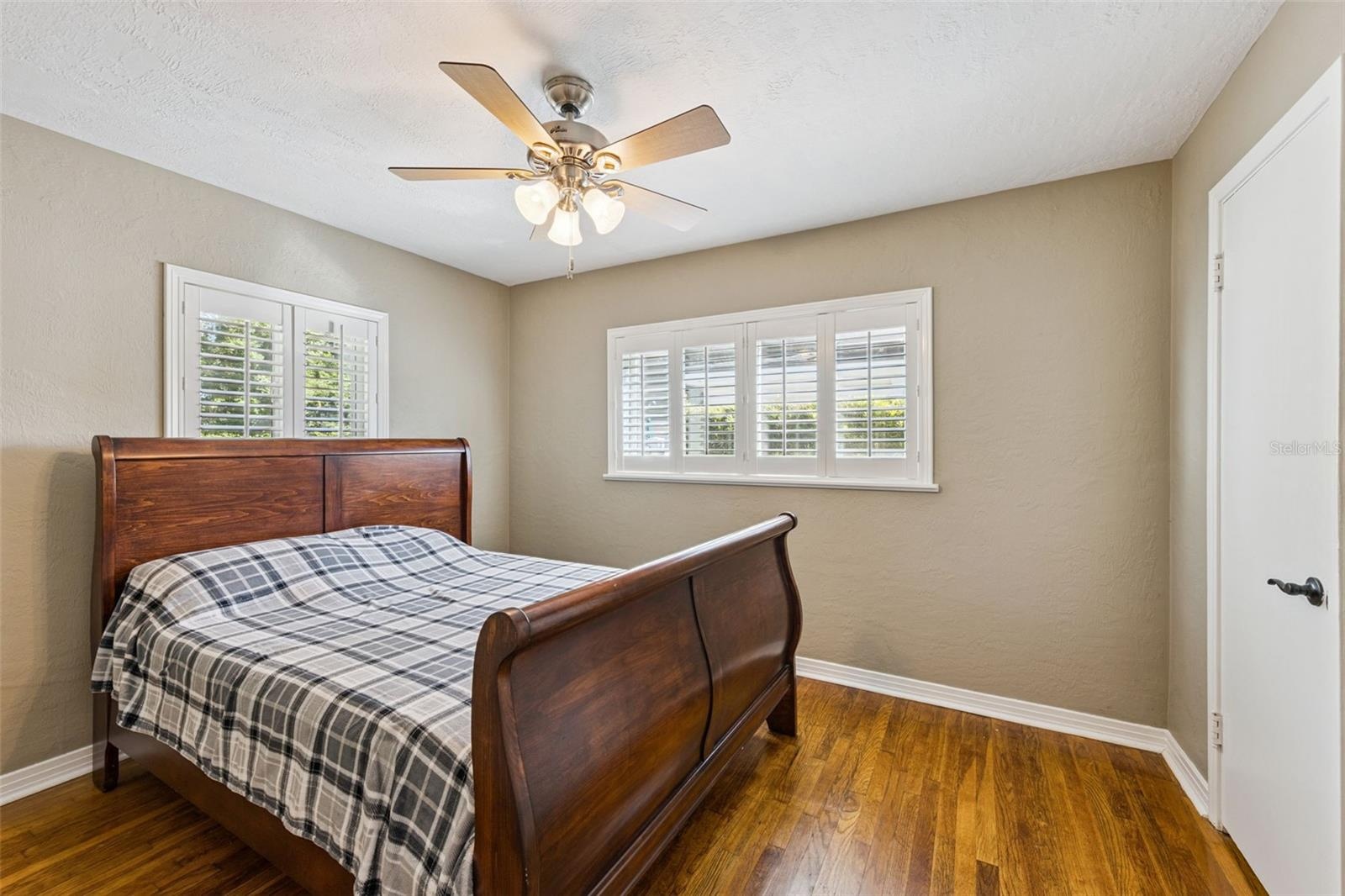 3rd bedroom overlooks backyard