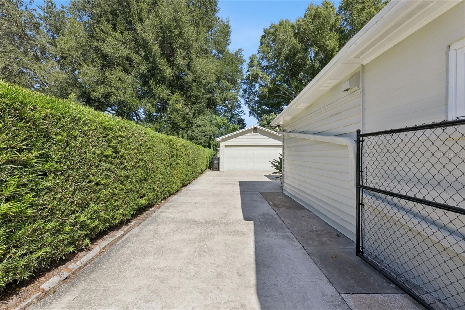 Driveway back to the 4 car tandem garage.