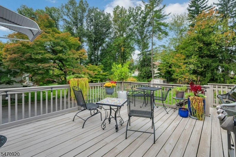 Deck overlooking yard