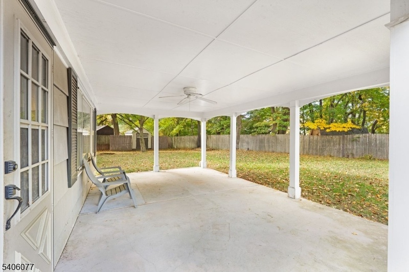 Patio Overlooks Backyard