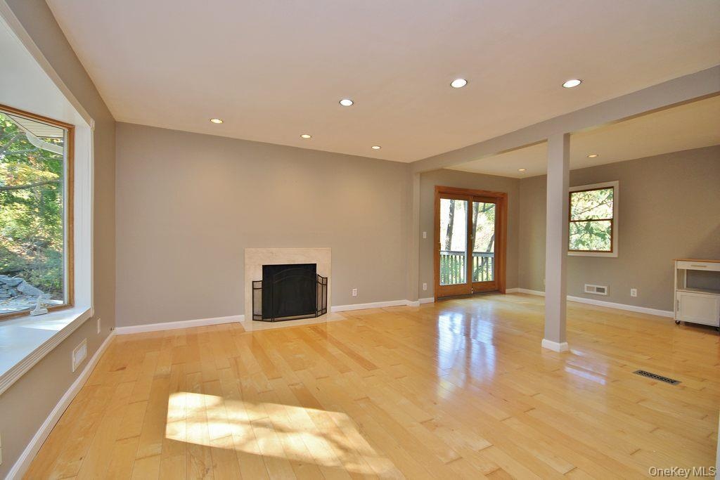 Living room open to dining room
